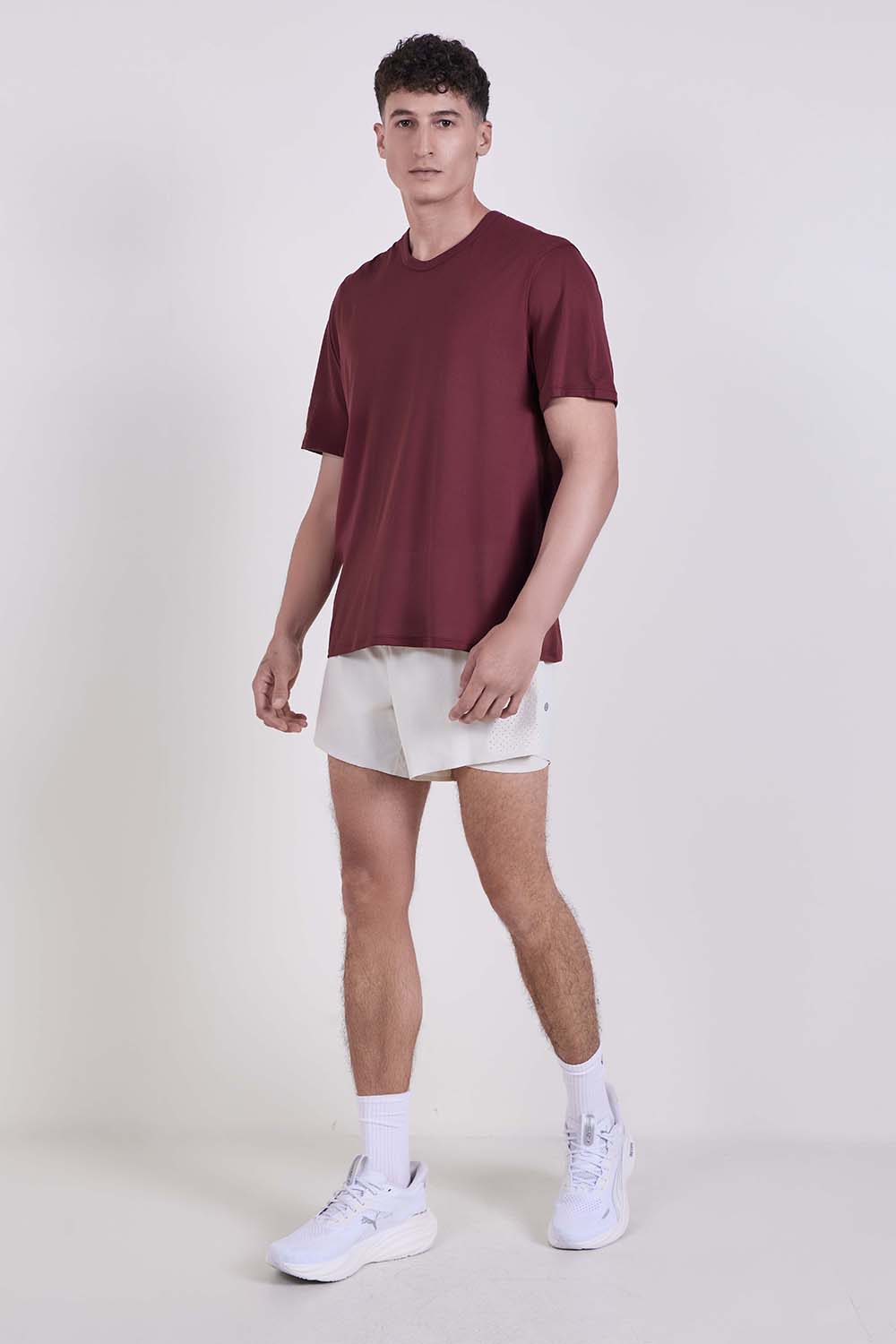 Perforated Lined Running Short 5''